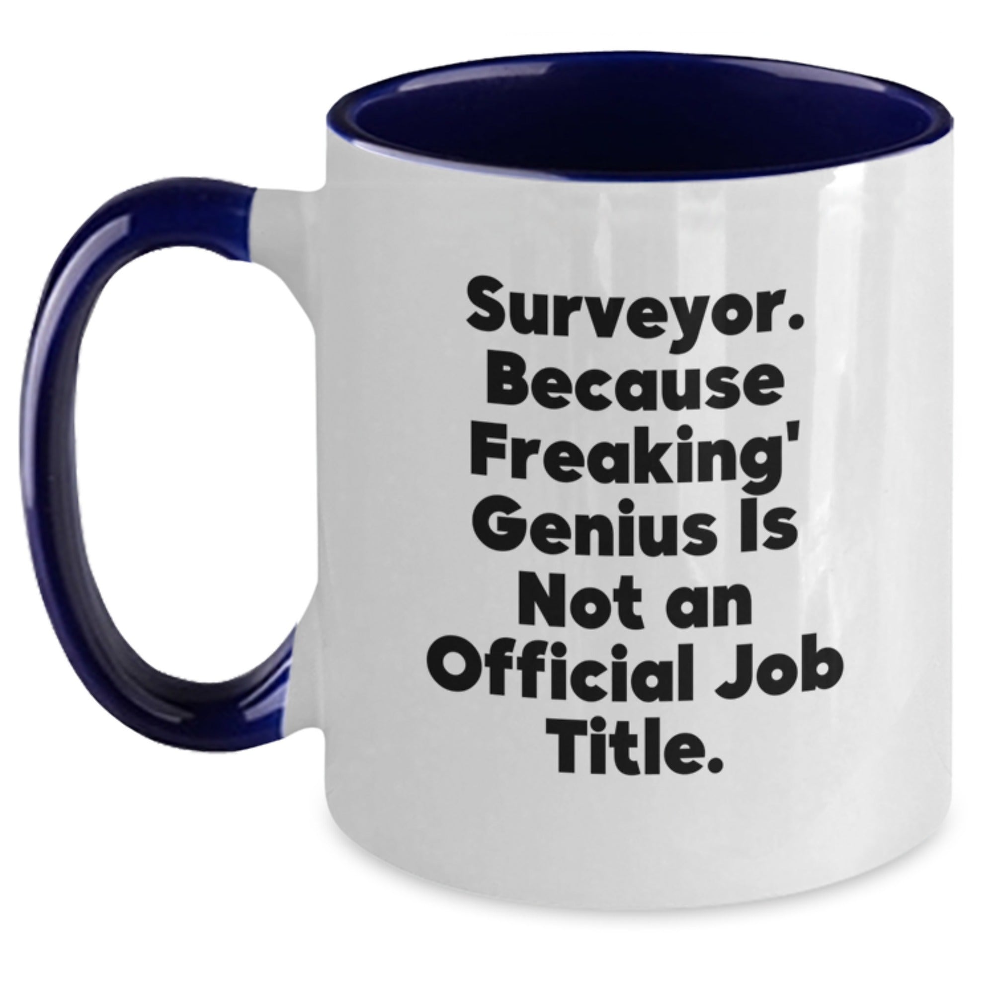 Funny Surveyor Gifts from Men - Two Tone Coffee Mugs for Surveyor - Christmas Unique Gifts for Friends, Coworkers, and Family - Main