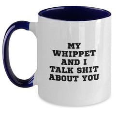 Gifts from Family for Whippet Dog Lovers - Funny Whippet Coffee Mug for Valentine's - Two Tone Ceramic Mug - Main