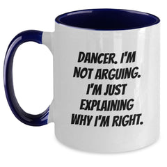 Funny Dancer Gifts from Men to Dancer, Gifts for Dancer, Two Tone Coffee Mug, Christmas Unique Mugs - Main