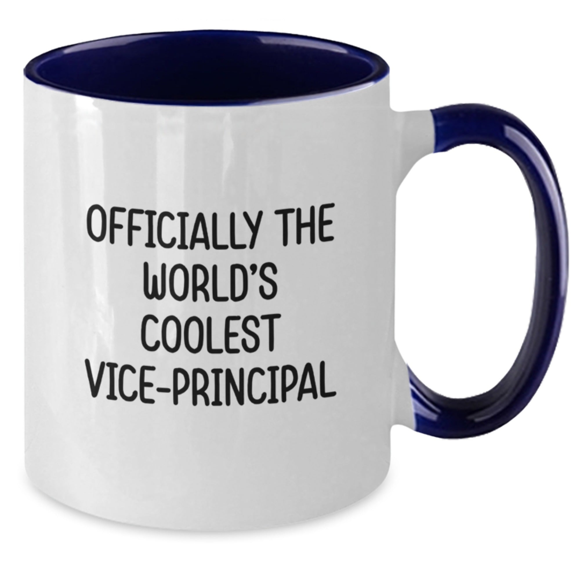 Funny Vice-principal Gifts from Friends for Birthday, Officially The World's Coolest Vice-principal Two Tone Coffee Mug, Four Color Options, 11oz Capacity - Additional
