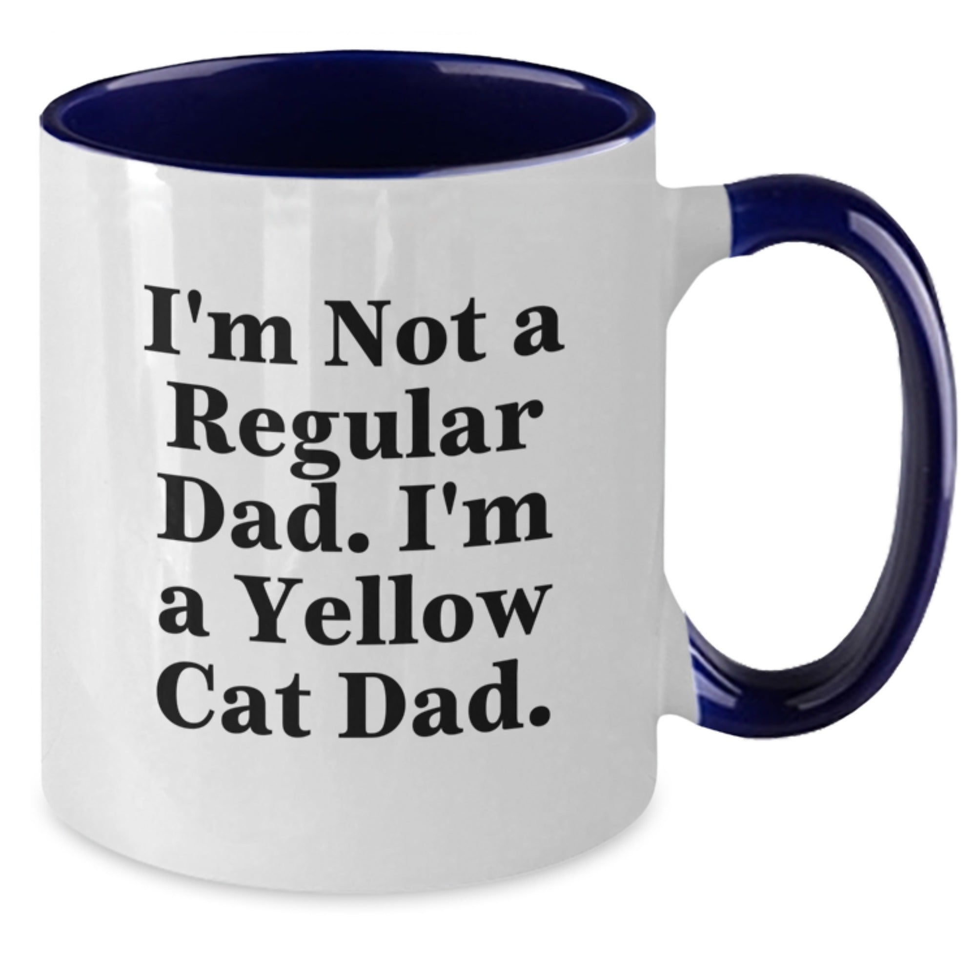 Yellow Cat Dad Gifts from Men to Friends, Unique Christmas Unique Gifts for Yellow Cat Lovers, Two Tone Coffee Mug - Additional