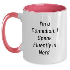Comedian Gifts, Funny Mugs, I'm A Comedian. I Speak Fluently In genius., Graduation Unique Gifts from Men, Gifts for Comedian - Main