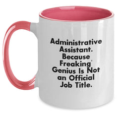 Funny Administrative Assistant Gifts - Inspirational Coffee Mug for Administrative Assistants - Two Tone Mug - Gifts from Friends for Christmas - Main