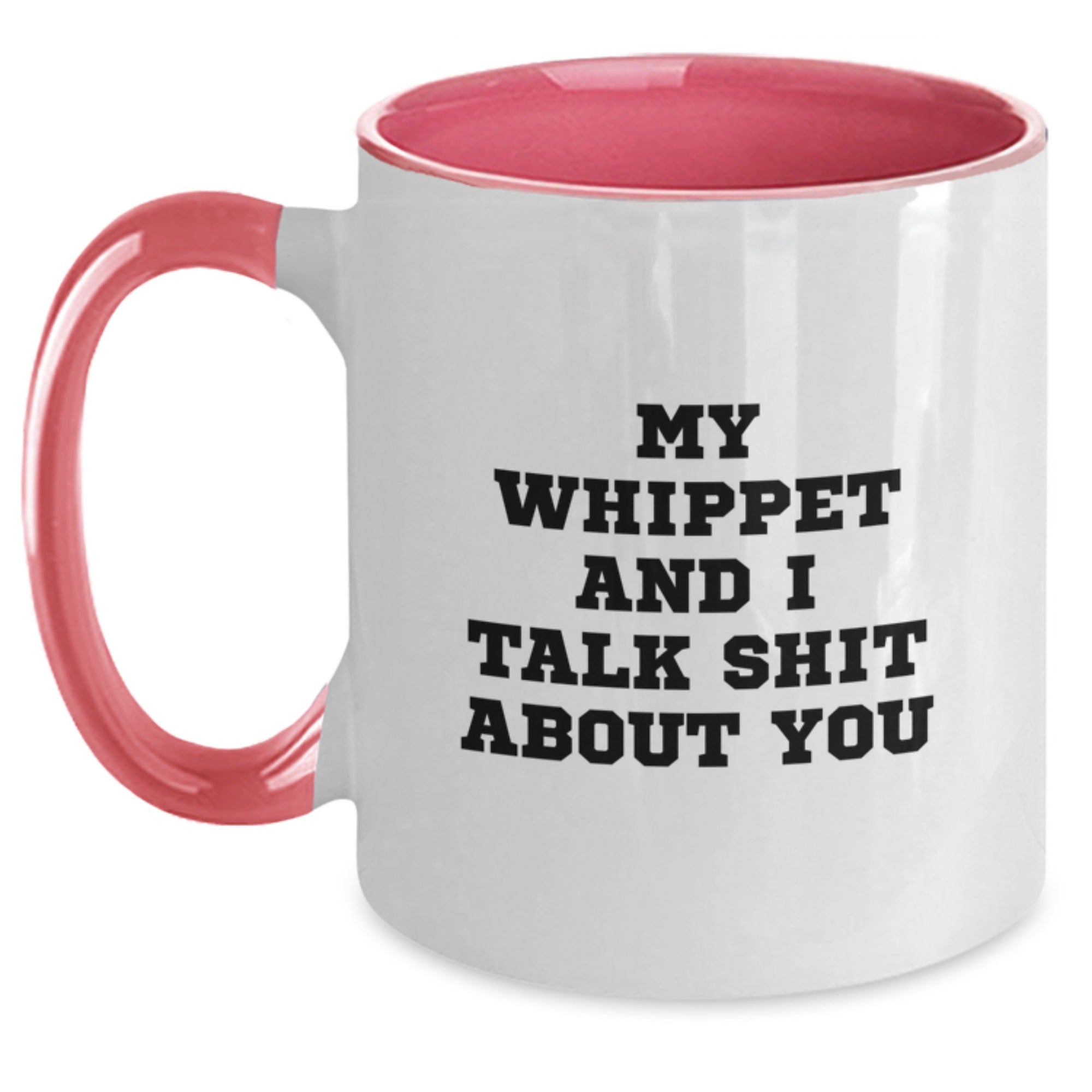Gifts from Family for Whippet Dog Lovers - Funny Whippet Coffee Mug for Valentine's - Two Tone Ceramic Mug - Main