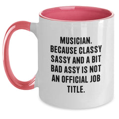 Funny Musician Gifts from Friends for Men Women Christmas Unique Presents Two Tone Coffee Mug - Main