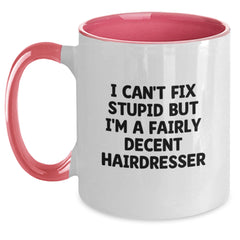Funny Hairdresser Coffee Mug Gifts from Men to Women Friends Family for Christmas Unique Birthday Presents - Main
