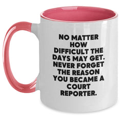 Court Reporter Gifts from Friends for Women - Inspirational Coffee Mug Christmas Unique Presents - Main