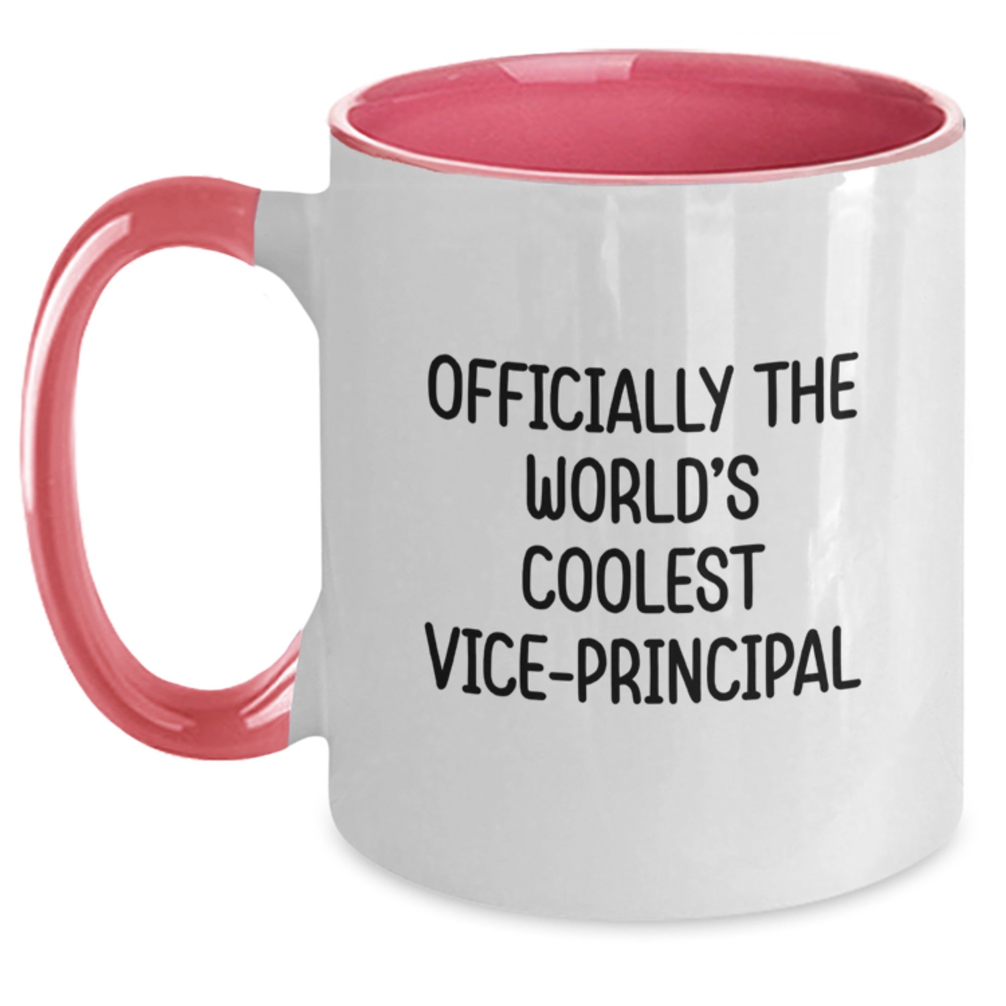 Funny Vice-principal Gifts from Friends for Birthday, Officially The World's Coolest Vice-principal Two Tone Coffee Mug, Four Color Options, 11oz Capacity - Main