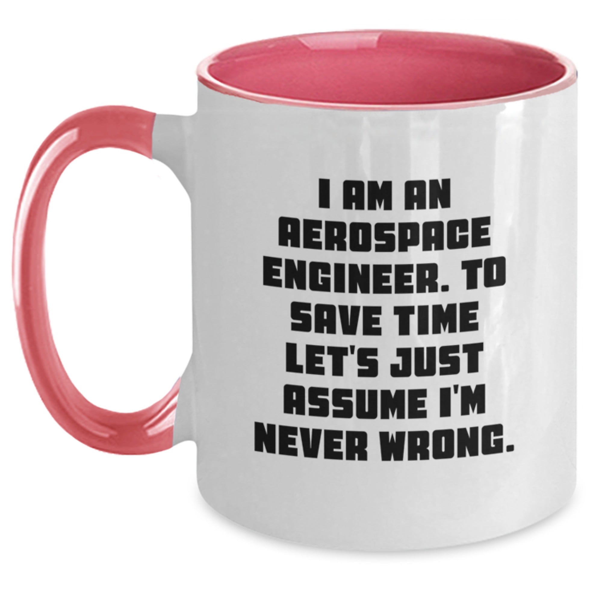 Gifts from Friends, Inspirational Aerospace Engineer Two Tone Coffee Mugs, Funny Quote, Christmas Unique Mug, For Aerospace Engineer Men - Main