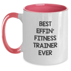 Funny Fitness Trainer Gifts from Men Friends for Christmas Unique Inspirational Coffee Mugs Best Effin' Motivation Ever - Main