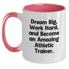 Funny Gifts from Family for Amazing Athletic Trainers, Work Hard Coffee Mug, Two Tone Ceramic Mug, Inspirational Quote for Christmas Unique Gifts - Main