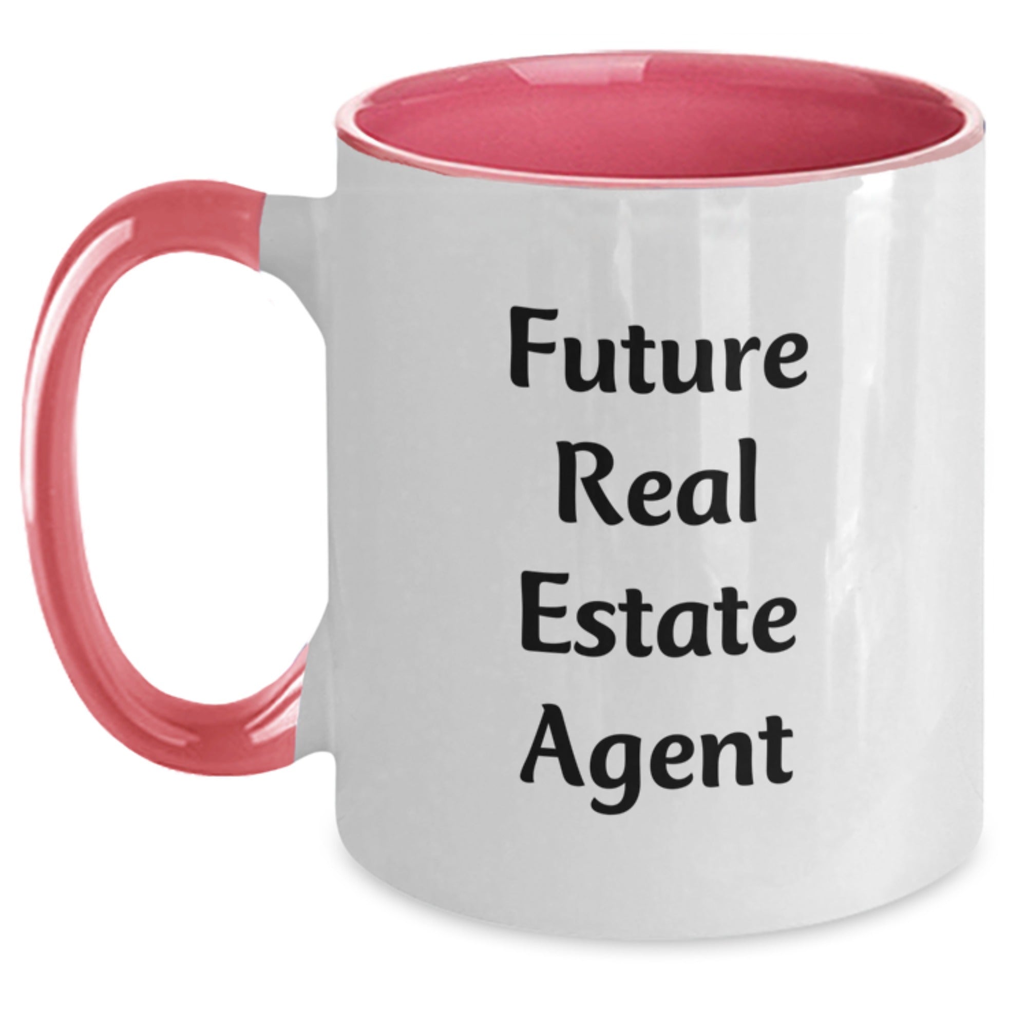 Funny Real Estate Agent Gifts from Friends for Birthday Unique Two Tone Coffee Mug with Future Real Estate Agent Quote, Gifts for Real Estate Agent Men Women - Main