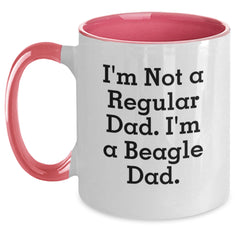 Funny Beagle Dad Gifts from Men to Family Members - I'm Not A Regular Dad. I'm A Beagle Dad. Christmas Unique Mugs for Beagle Dog Lovers - Main