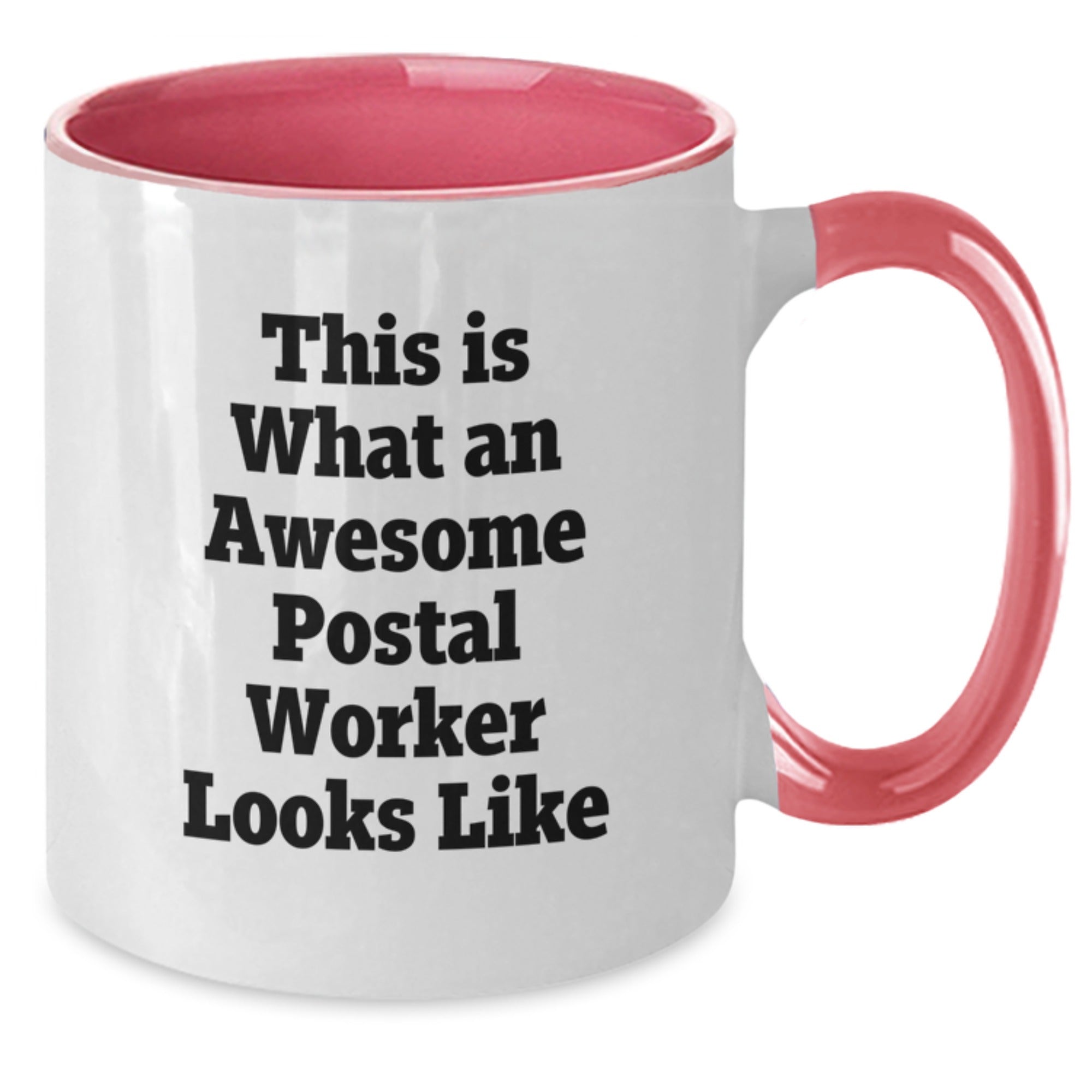 Funny Postal Worker Gifts from Men to Friends - This Is What An Awesome Postal Worker Looks Like, Graduation Unique Gifts for Postal Worker, Two Tone Coffee Mug - Additional