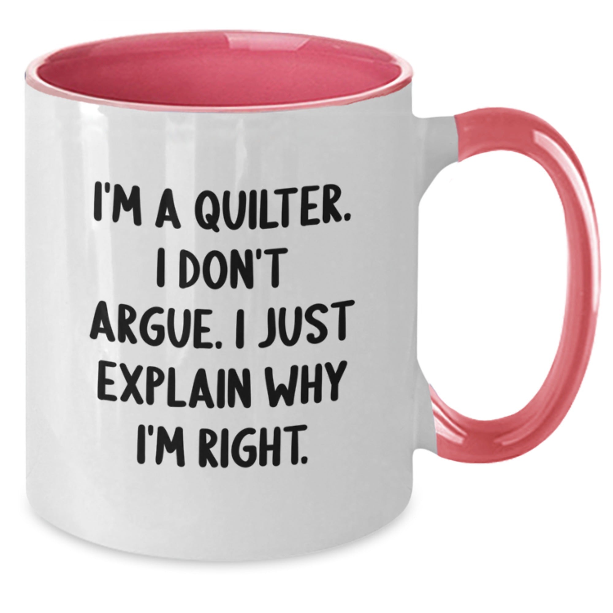 Funny Quilter Gifts, Inspirational Two Tone Coffee Mug for Quilters, Christmas Memorable Present Ideas for Family, Friends, and Coworkers Who Love to Quilt - Additional