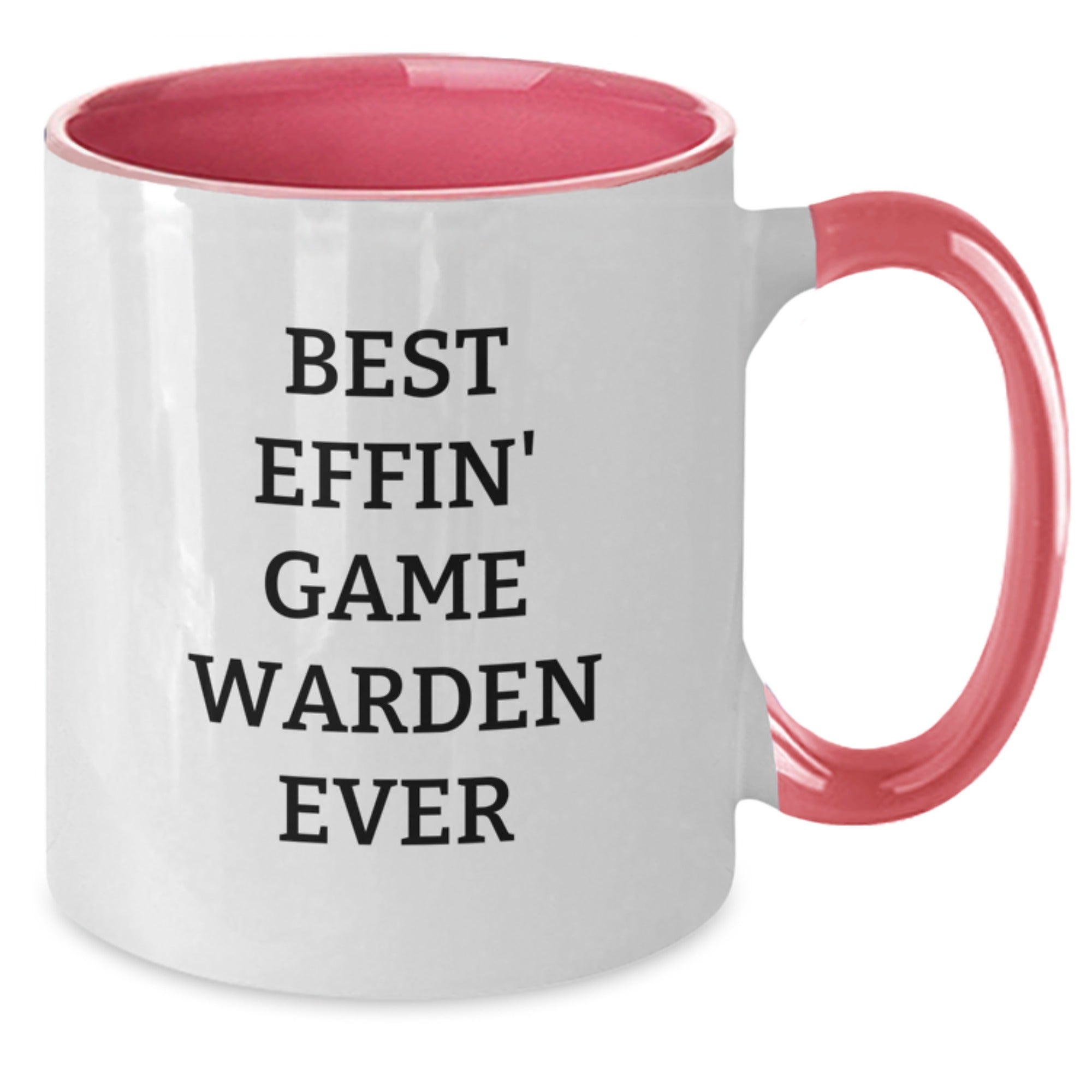 Funny Game Warden Gifts from Friends - Best Effin' Game Warden Ever Two Tone Coffee Mug for Birthday, Unique Games-Related Mug for Men or Women - Additional