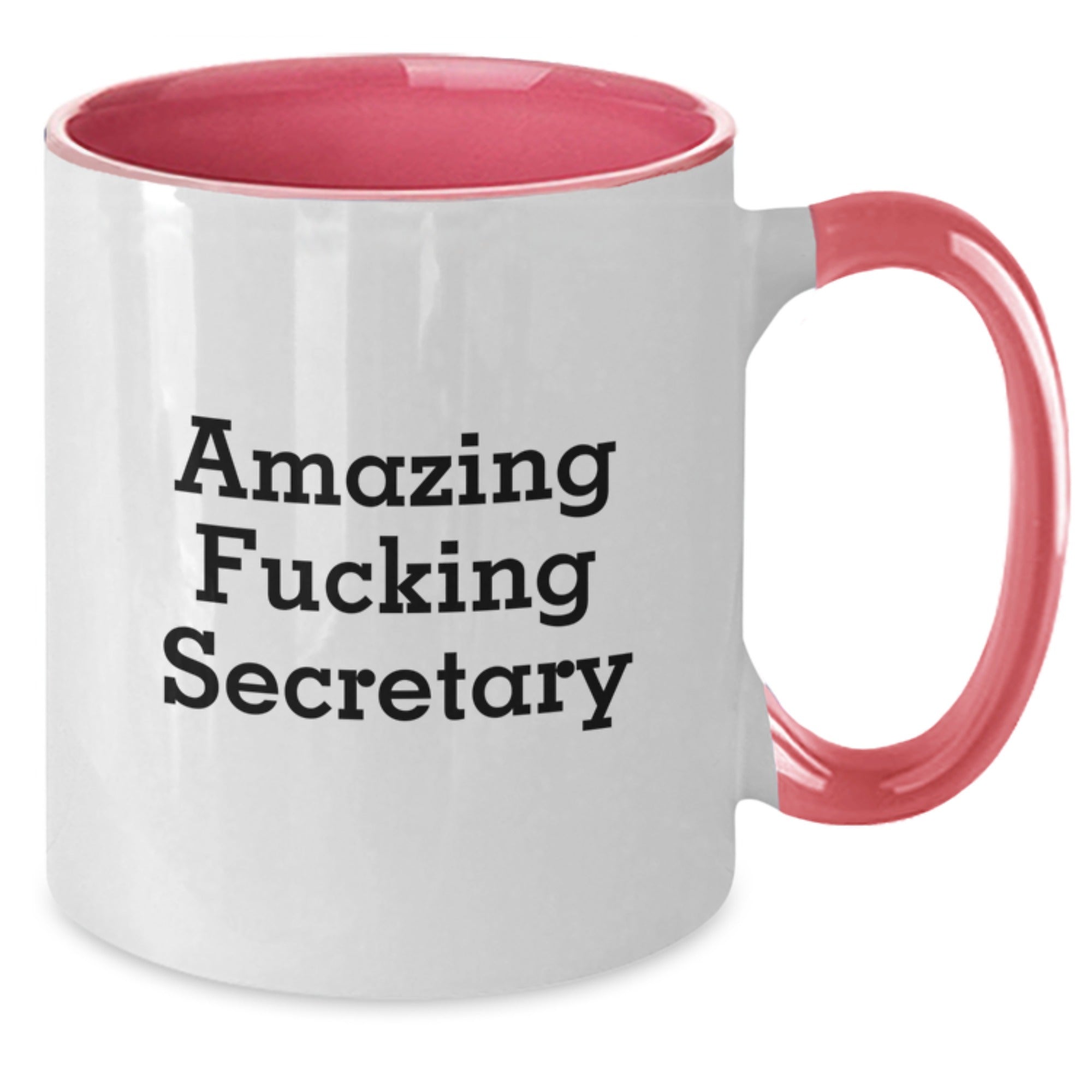Gifts from Friends, Birthday Unique Secretary Humor, Two Tone Coffee Mug, Funny Quote, Amazing F--king Secretary - Additional