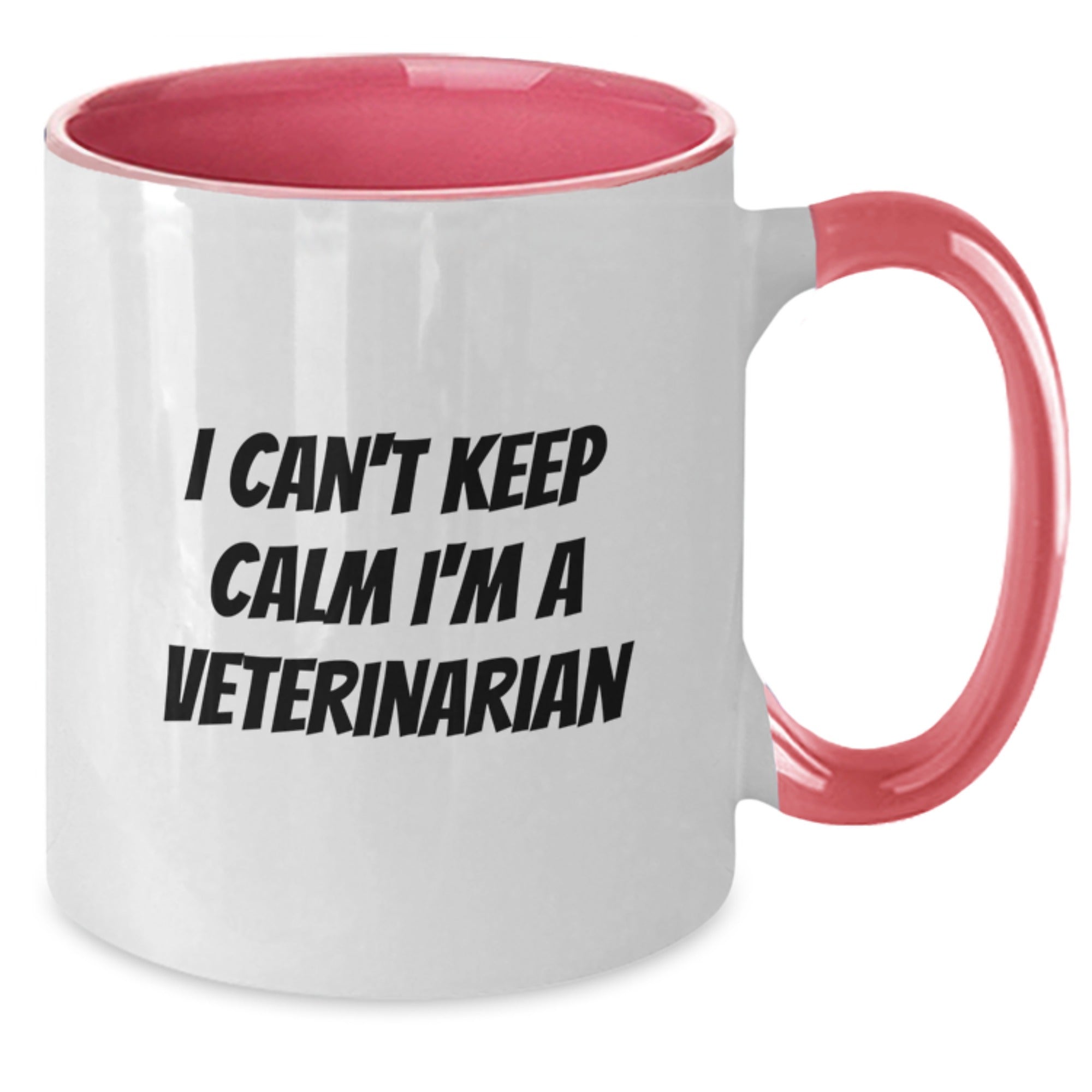 Funny Veterinarian Gifts from Friends for Graduation - 'I Can't Keep Calm I'm A Veterinarian' Two Tone Coffee Mug - Additional
