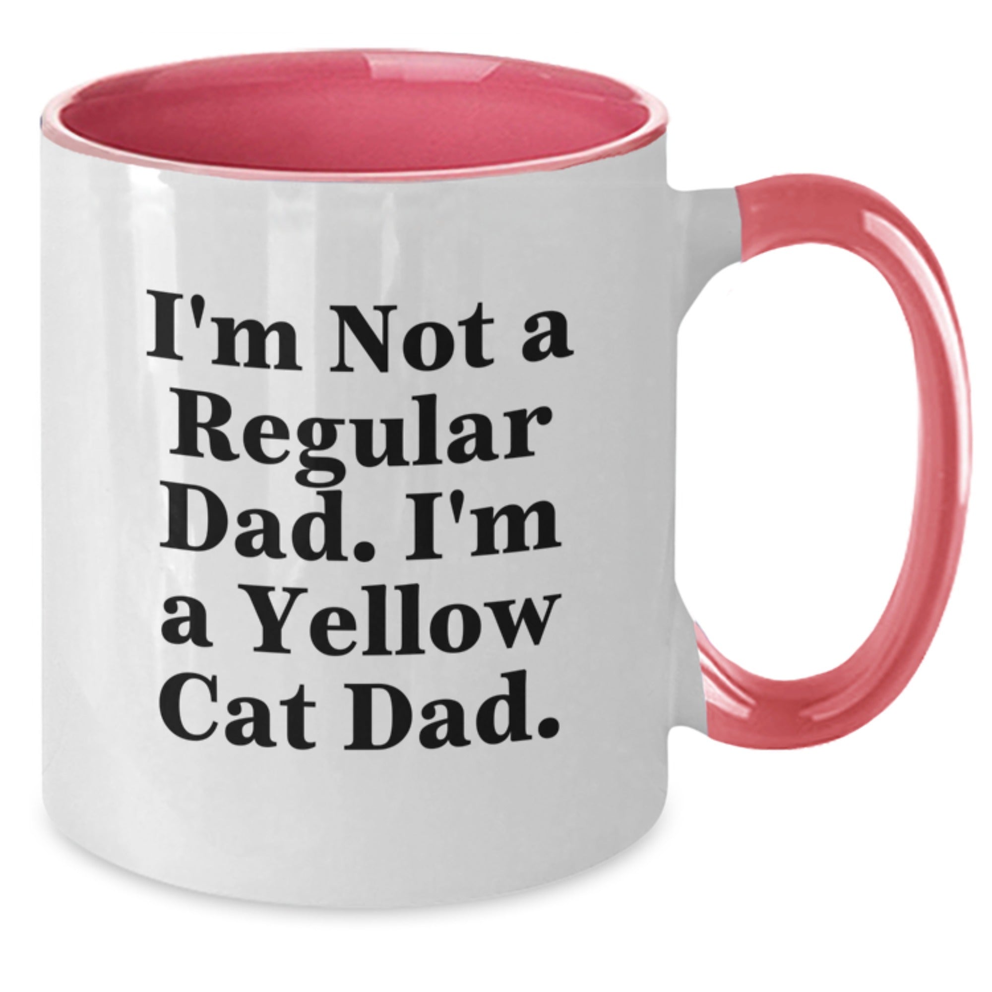 Yellow Cat Dad Gifts from Men to Friends, Unique Christmas Unique Gifts for Yellow Cat Lovers, Two Tone Coffee Mug - Additional