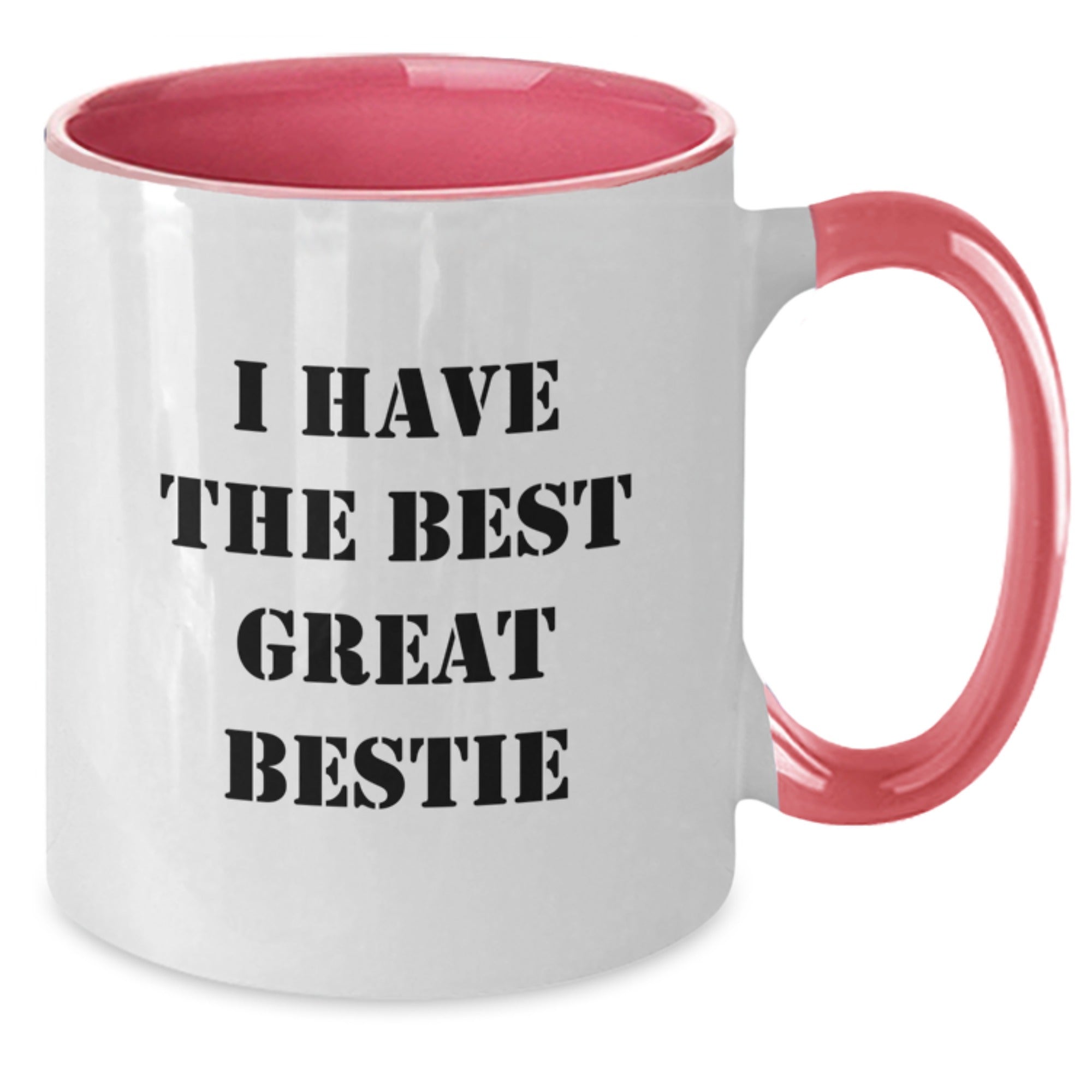 Funny Bestie Gifts from Friends, Cute Two Tone Coffee Mugs with I Have The Best Great Bestie Quote for Bestie on Christmas - Additional