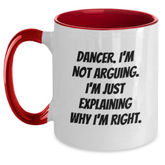 Funny Dancer Gifts from Men to Dancer, Gifts for Dancer, Two Tone Coffee Mug, Christmas Unique Mugs - Main