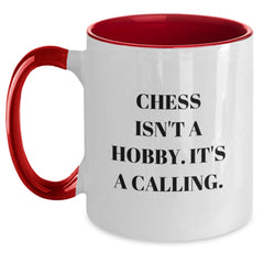 Chess Isn't A Calling, Gifts for Chess Enthusiasts, Funny Two Tone Coffee Mugs from Family, Friends, or Coworkers for Graduation - Main