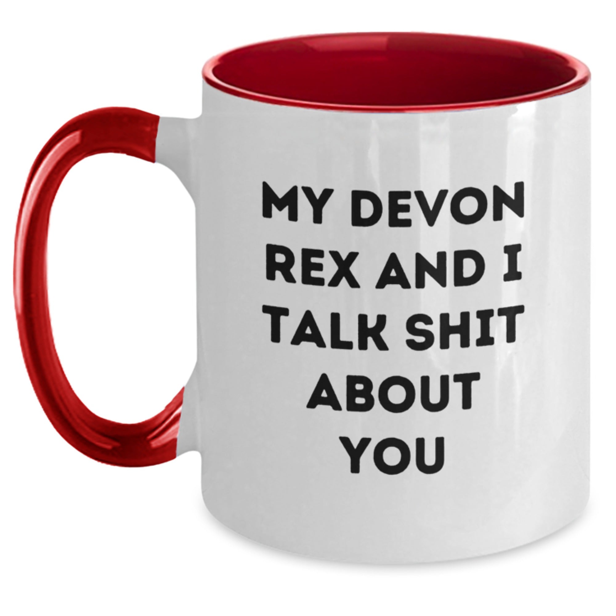 Funny Devon Rex Cat Gifts for Friends from Family - My Devon Rex And I Talk Shit About You Coffee Mug - Main