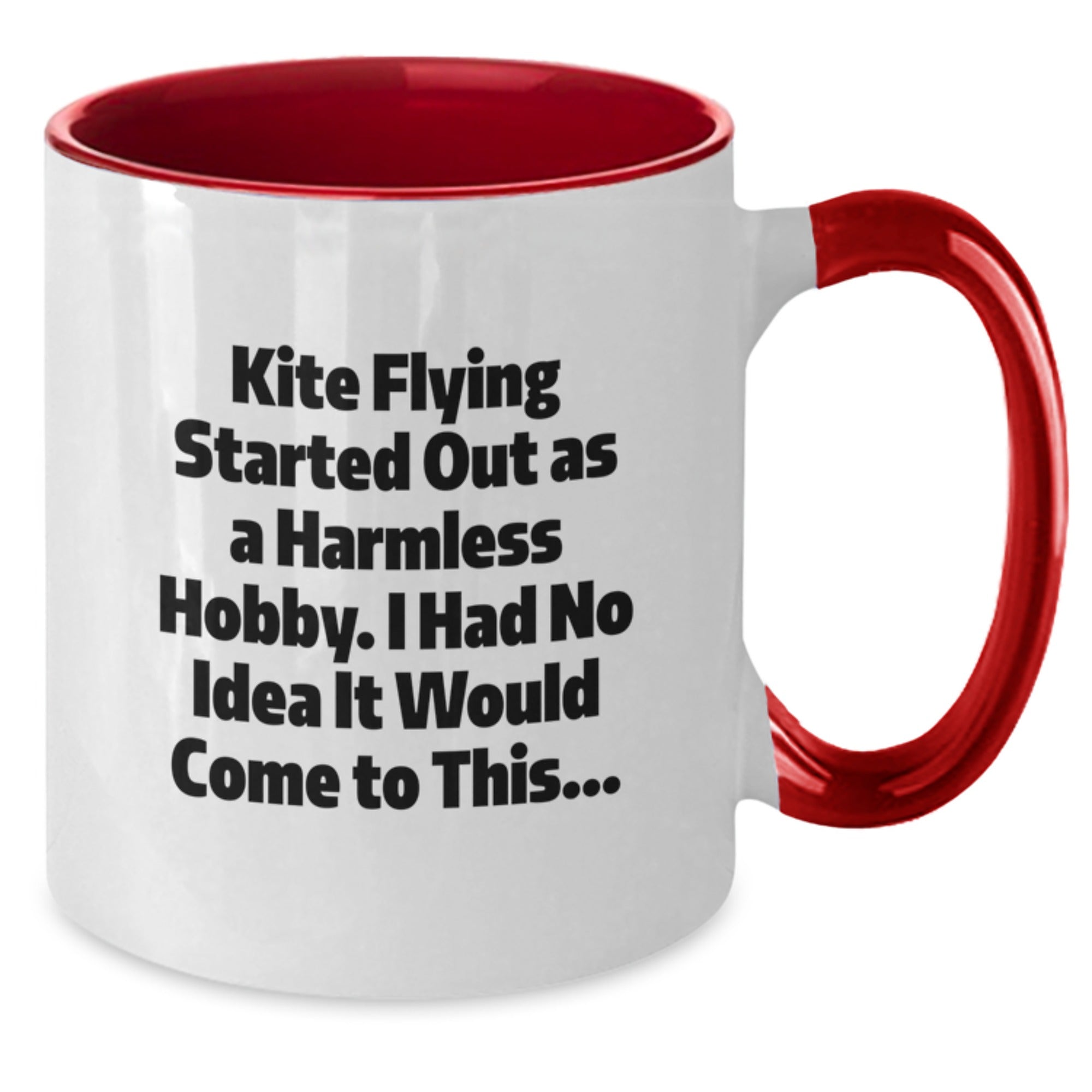 Funny Kite Flying Gifts for Men Women Friends - Kite Flying Humorous Quote on Two Tone Coffee Mug for Valentine's Unique Gifts from Friends - Additional
