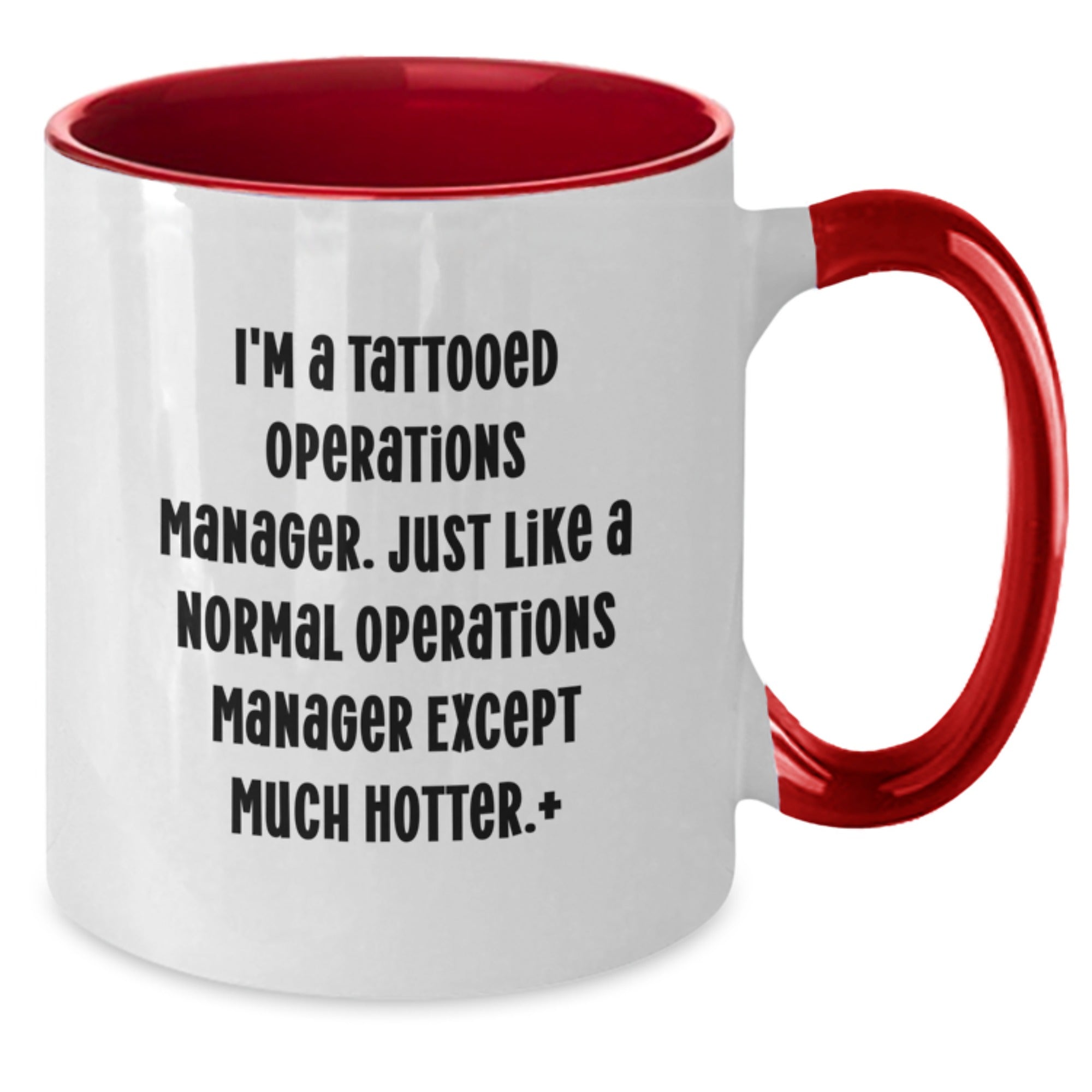 Funny Operations Manager Gifts, I'm A Tattooed Operations Manager Two Tone Coffee Mug, Birthday Unique Gifts from Friends, Coworkers to Operations Manager - Additional