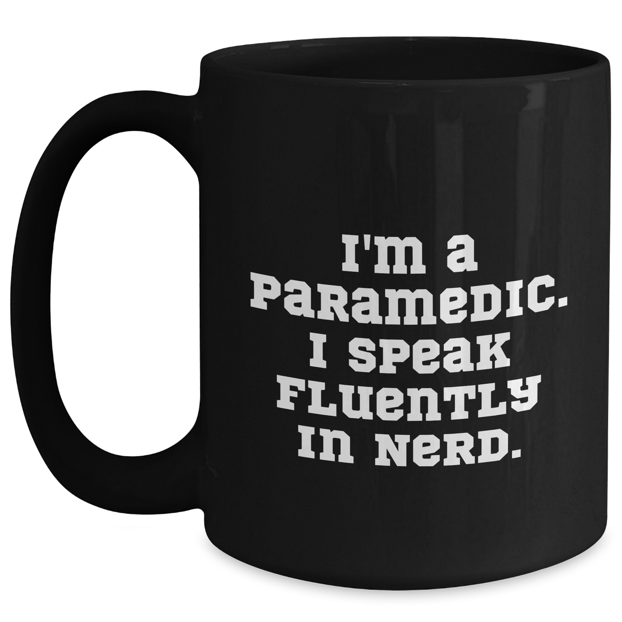 Funny Rescue Worker Quotes Gifts for Men on Father's Day, Black Coffee Mug, 'I'm A Rescue Worker. I Speak Fluently In genius.', Unique Gifts from Friends to Family - Main