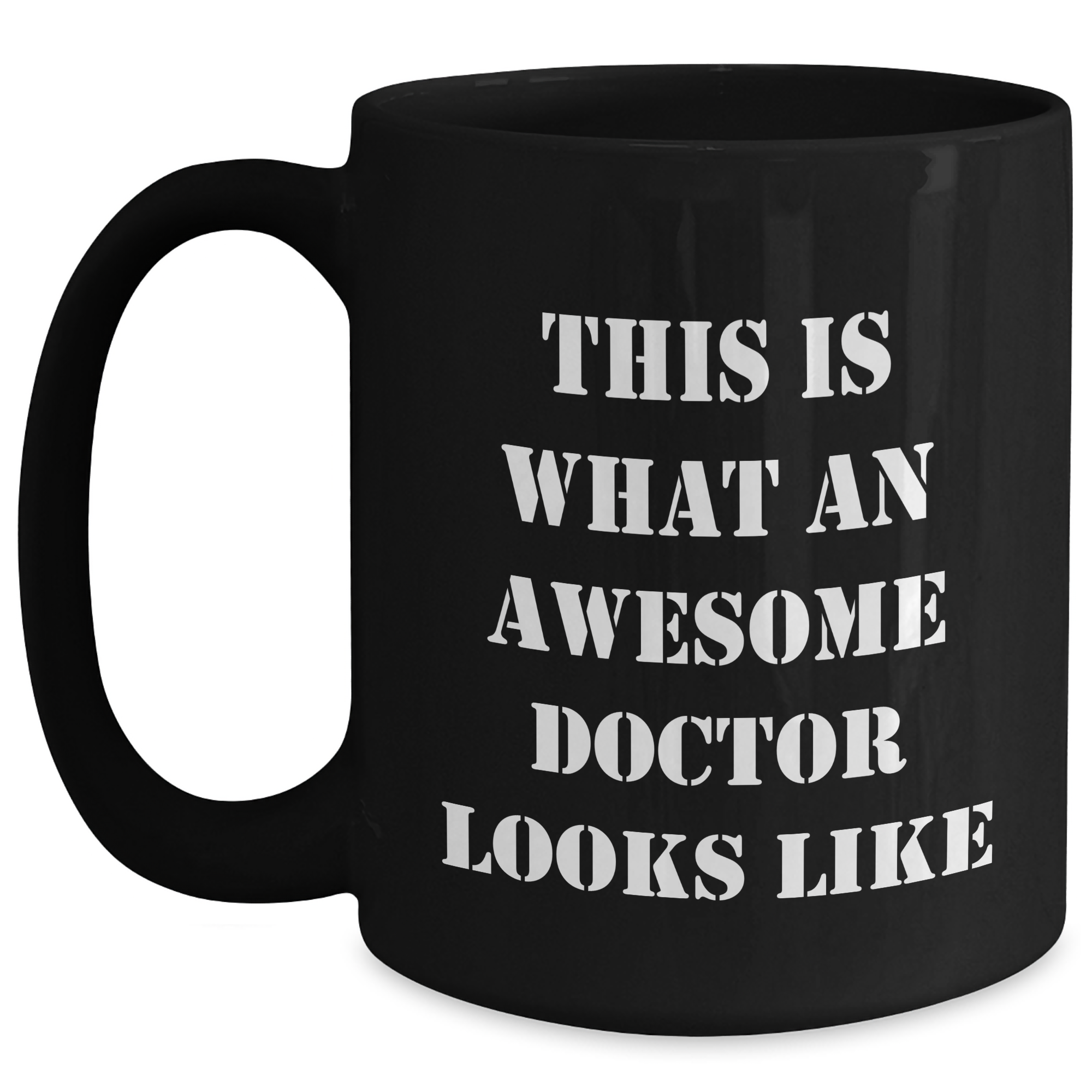 Funny Doctor Gifts from Friends, Unique Black Coffee Mugs for Awesome Doctors on Father's Day, This Is What An Awesome Doctor Looks Like - Main