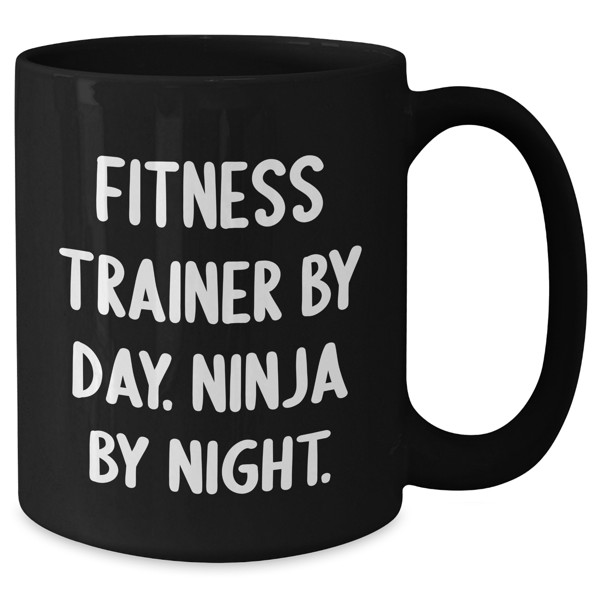 Fitness Trainer Gifts from Men, Funny Black Coffee Mugs for Father's Day, Fitness Trainer By Day. Ninja By Night., Unique Gifts for Fitness Trainers - Additional