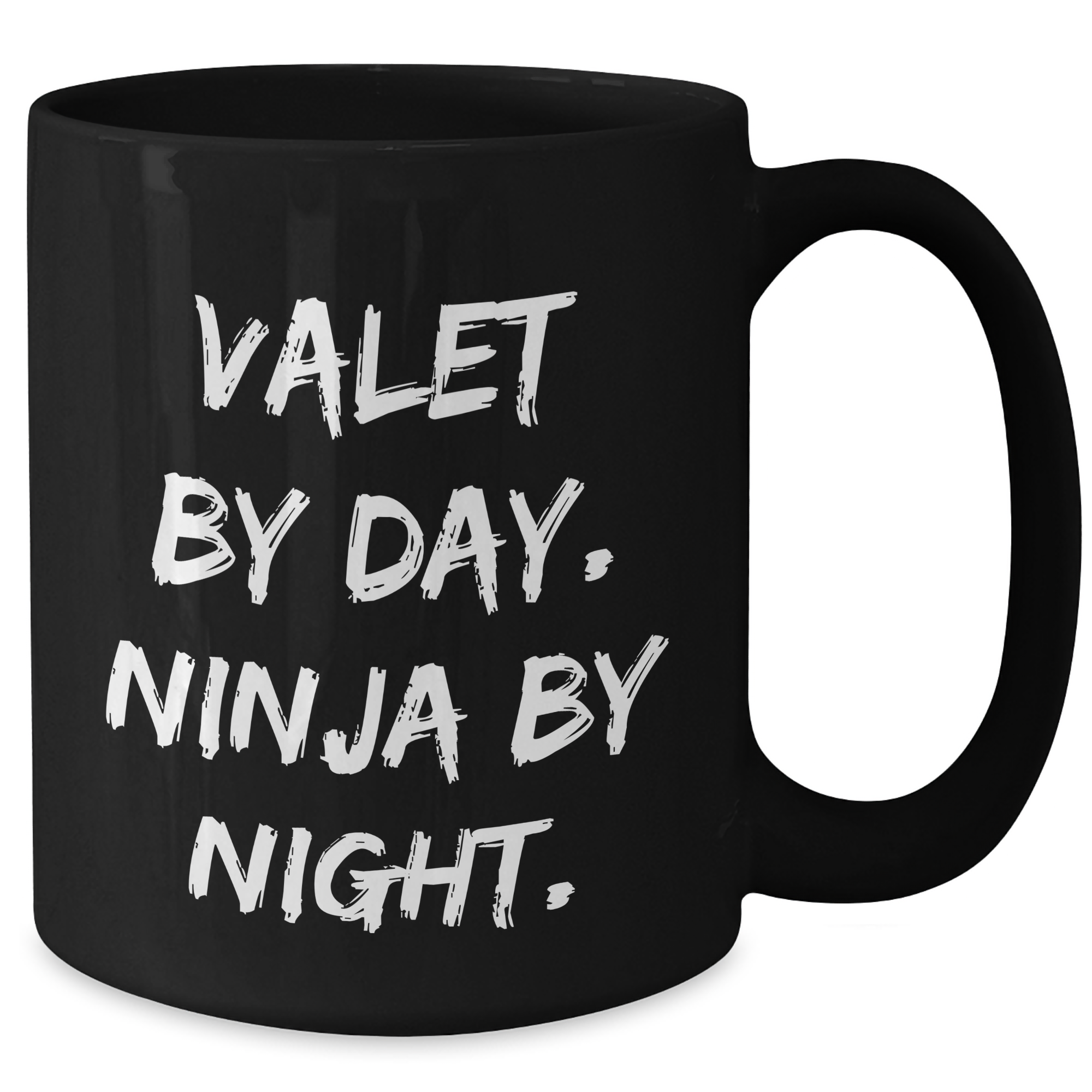 Valet Gifts from Friends - Ninja by Night Black Coffee Mug for Graduation Unique Gifts - Additional