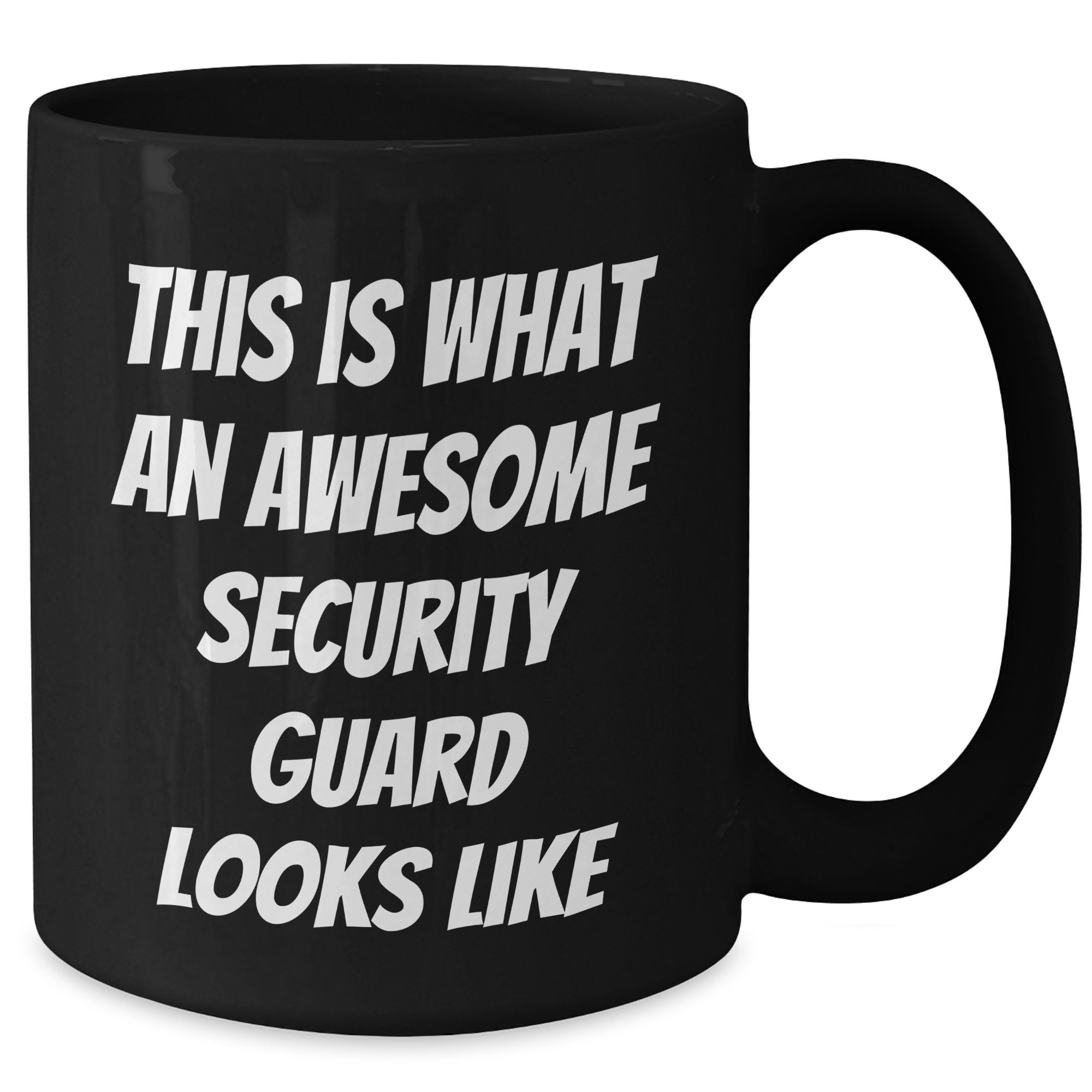 Funny Security Guard Gifts from Friends, Unique Black Coffee Mugs for Graduation, 'This Is What An Awesome Security Guard Looks Like' Inspirational Mugs for Men, Women, Coworkers, Family - Additional
