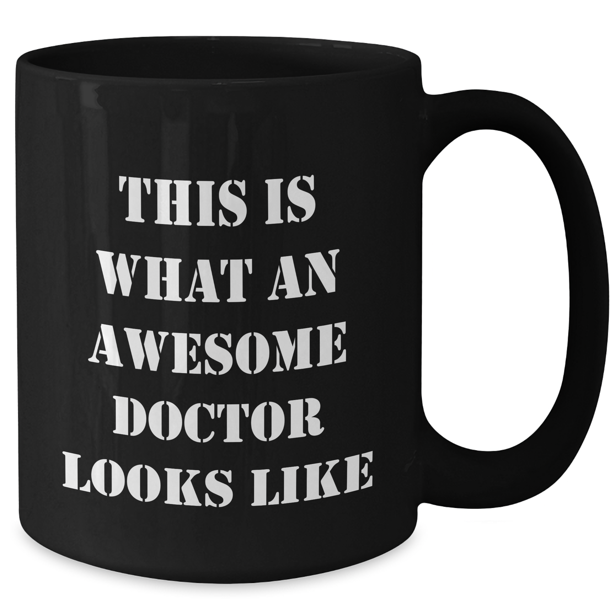 Funny Doctor Gifts from Friends, Unique Black Coffee Mugs for Awesome Doctors on Father's Day, This Is What An Awesome Doctor Looks Like - Additional