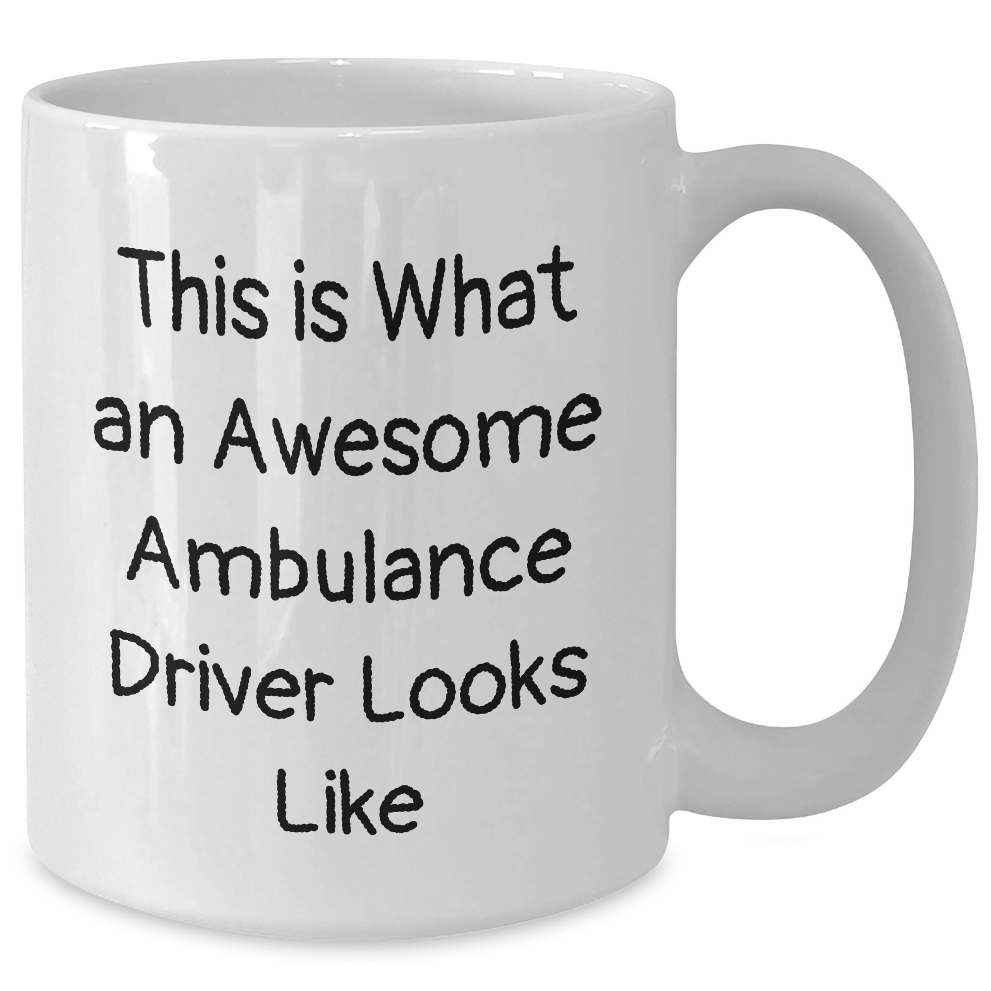 Ambulance Driver Gifts, Funny White Coffee Mug, 'This Is What An Awesome Ambulance Driver Looks Like', Graduation Unique Gifts for Men, Gifts from Friends, Perfect Ambulance Driver Mug - Additional