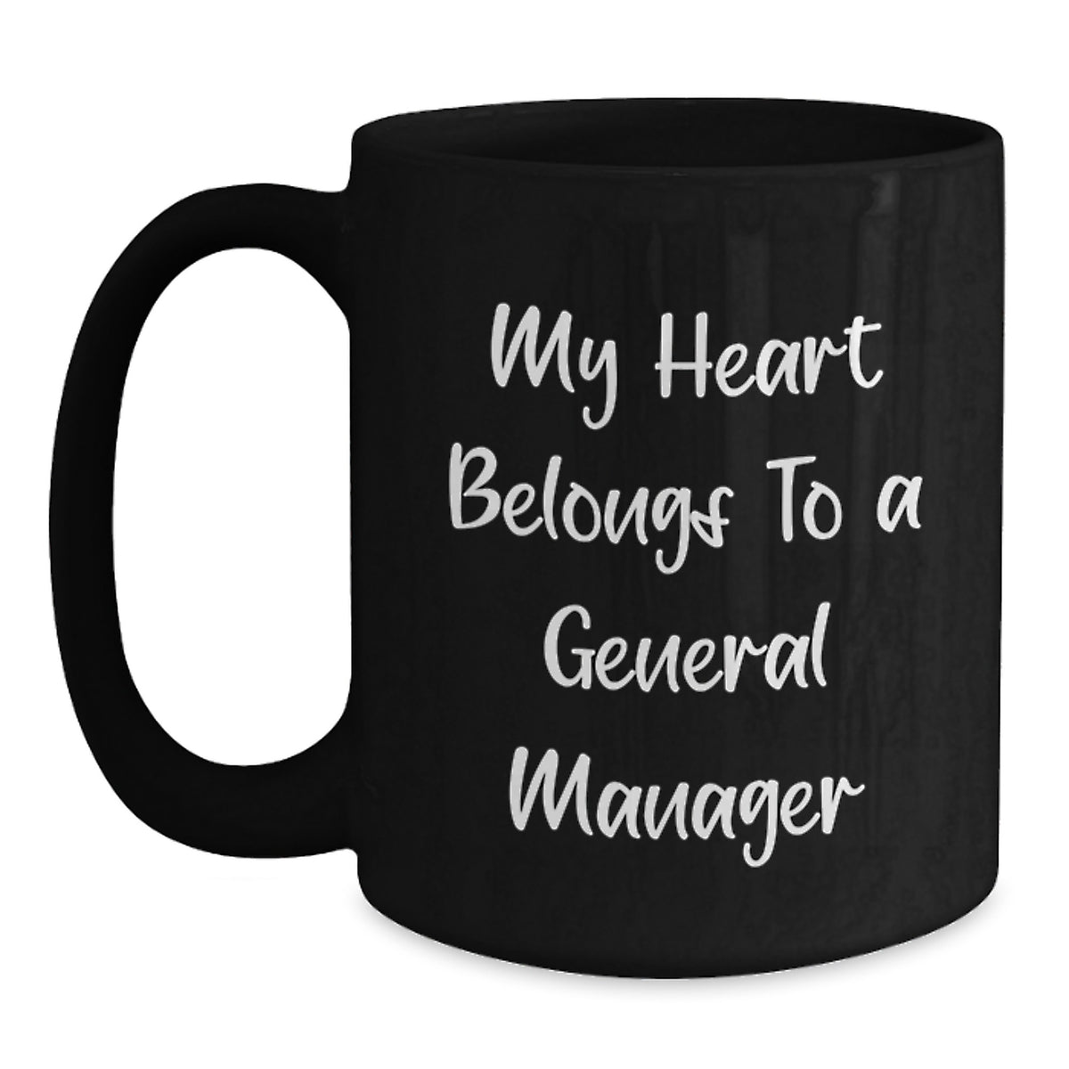 Funny General Manager Gifts from Friends and Family - My Heart Belongs To A General Manager Christmas Unique Mugs for Men - Main