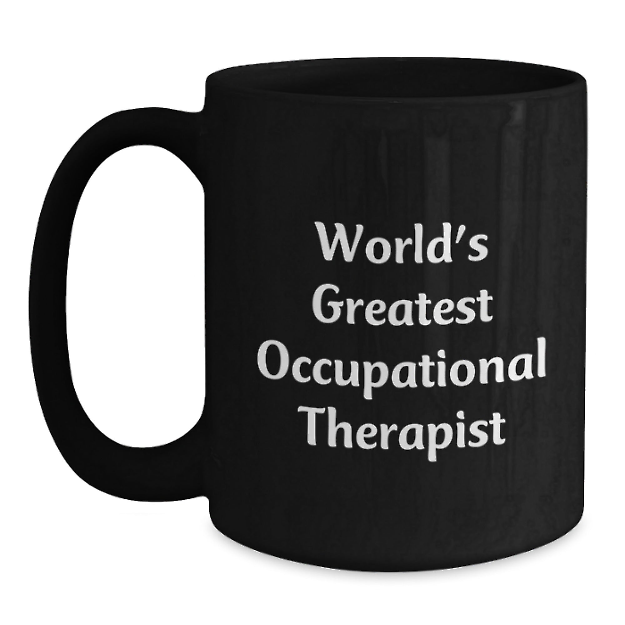 Funny Occupational Therapist Gifts from Friends for Men, World's Greatest Black Coffee Mug, Unique Christmas Unique - Main