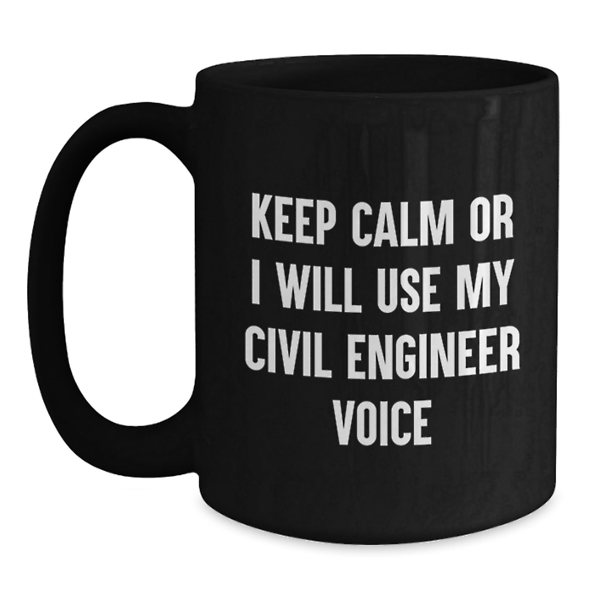 Civil Engineer Gifts from Men, Funny Black Coffee Mug for Christmas Unique Presents for Civil Engineers Friends - Main