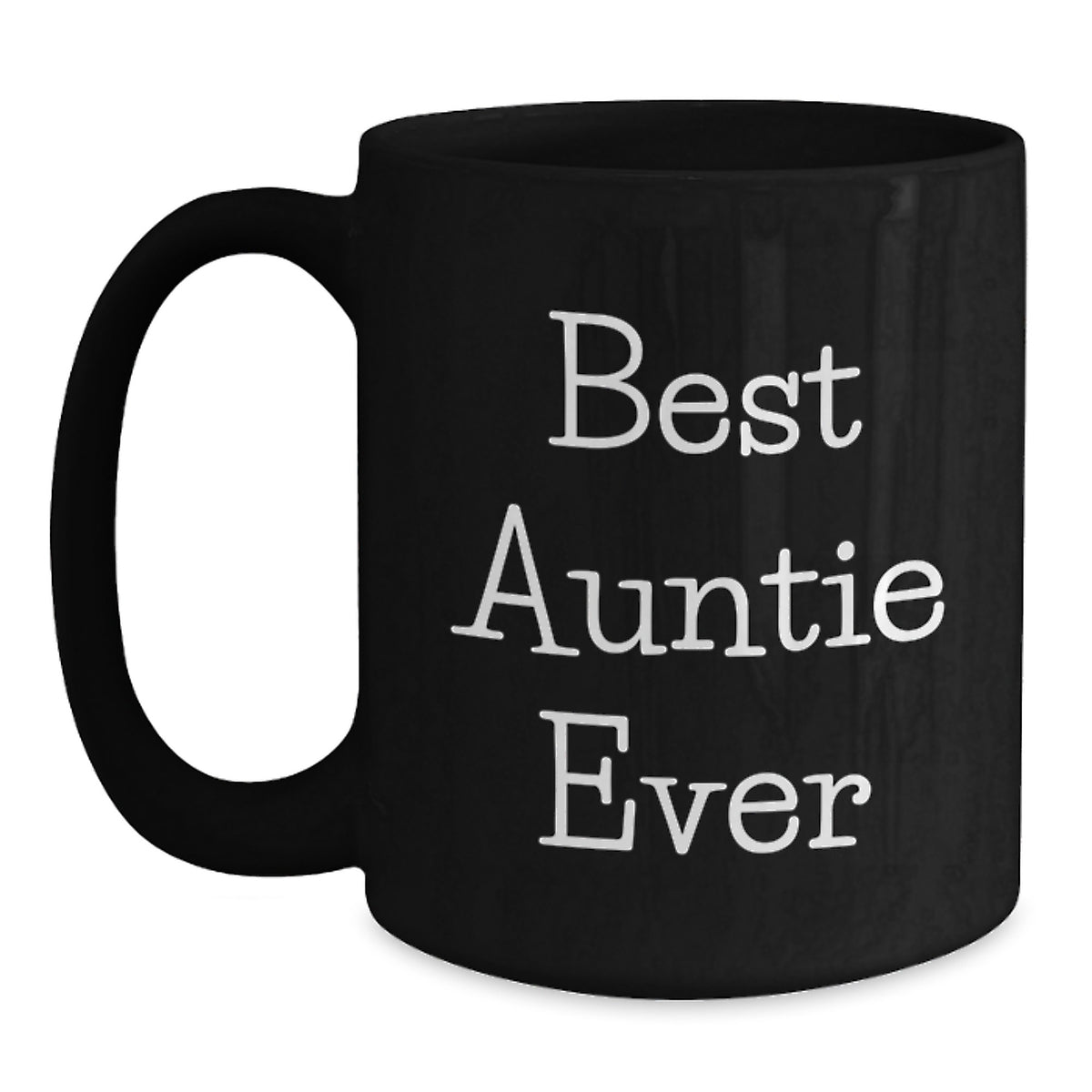 Funny Auntie Gifts Best Auntie Ever Black Coffee Mug Birthday Unique Gifts for Auntie from Friends - Main