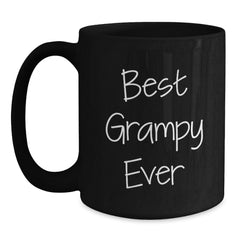 Funny Grampy Gifts for Men - Best Grampy Ever Black Coffee Mug, Birthday Unique Gifts from Family to Grampy - Main