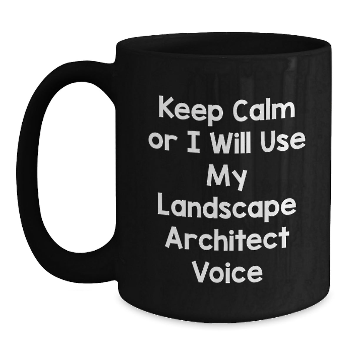 Gifts for Landscape Architects, Funny Black Coffee Mugs for Christmas Unique Gifts from Friends, Landscape Architect Enthusiast, Black Coffee Mug, Keep Calm Or I Will Use My Landscape Architect Voice - Main