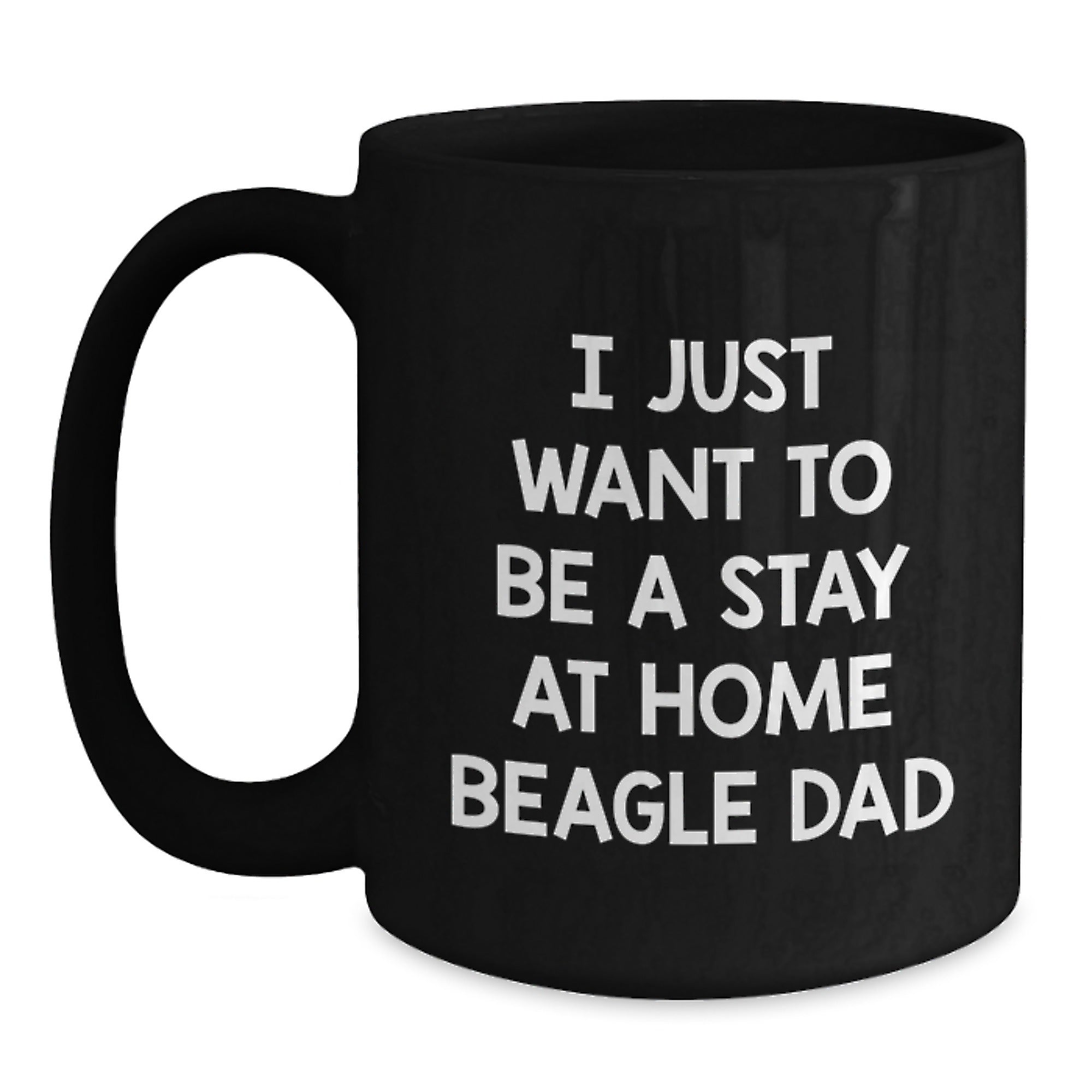 Funny Beagle Dog Lover Gifts from Dad, Beagle Dad's Graduation Unique Gifts for Him, Black Coffee Mug for Men - Main