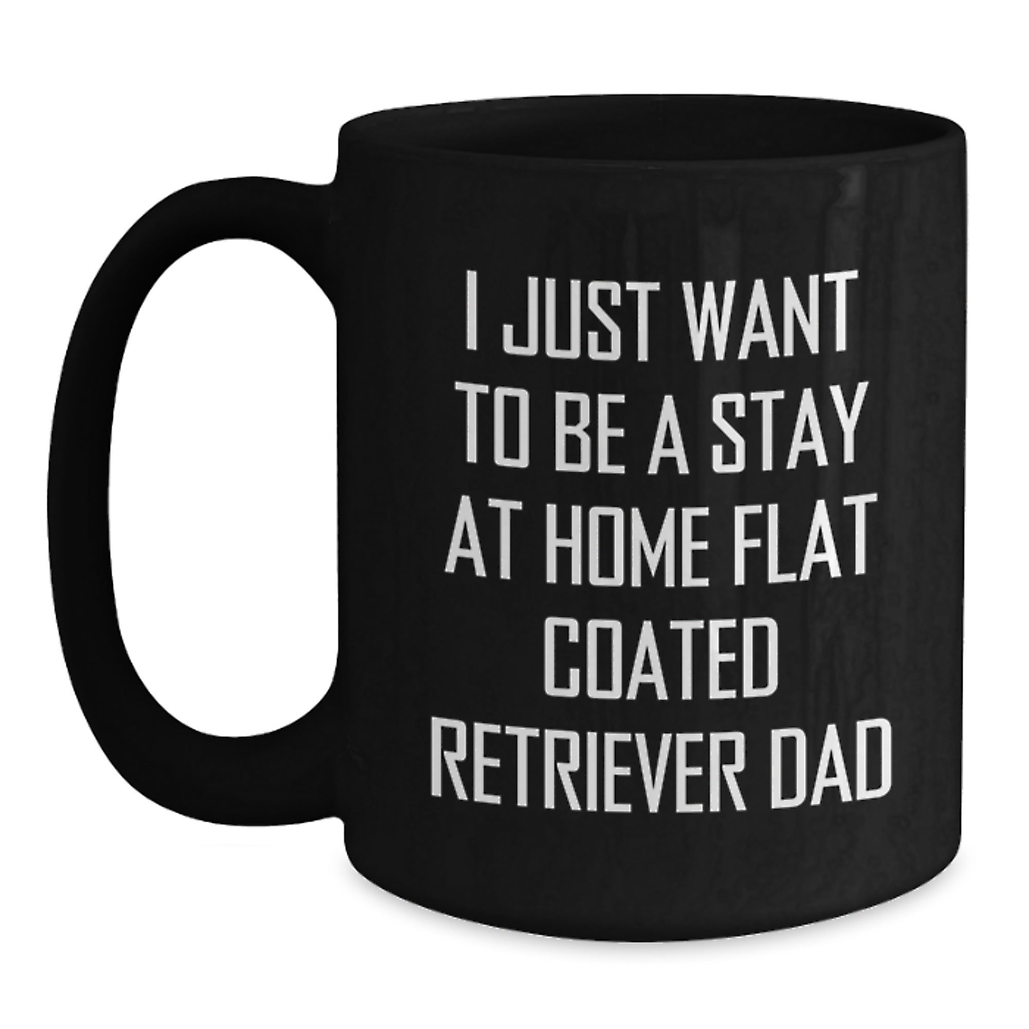 Funny Flat Coated Retriever Dog Black Coffee Mug for Men Gifts from Family - Gifts for Flat Coated Retriever Dog Dad - Main