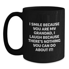 Funny Grandad Black Coffee Mugs Gifts for Men from Family on Birthday Unique Ideas - Main