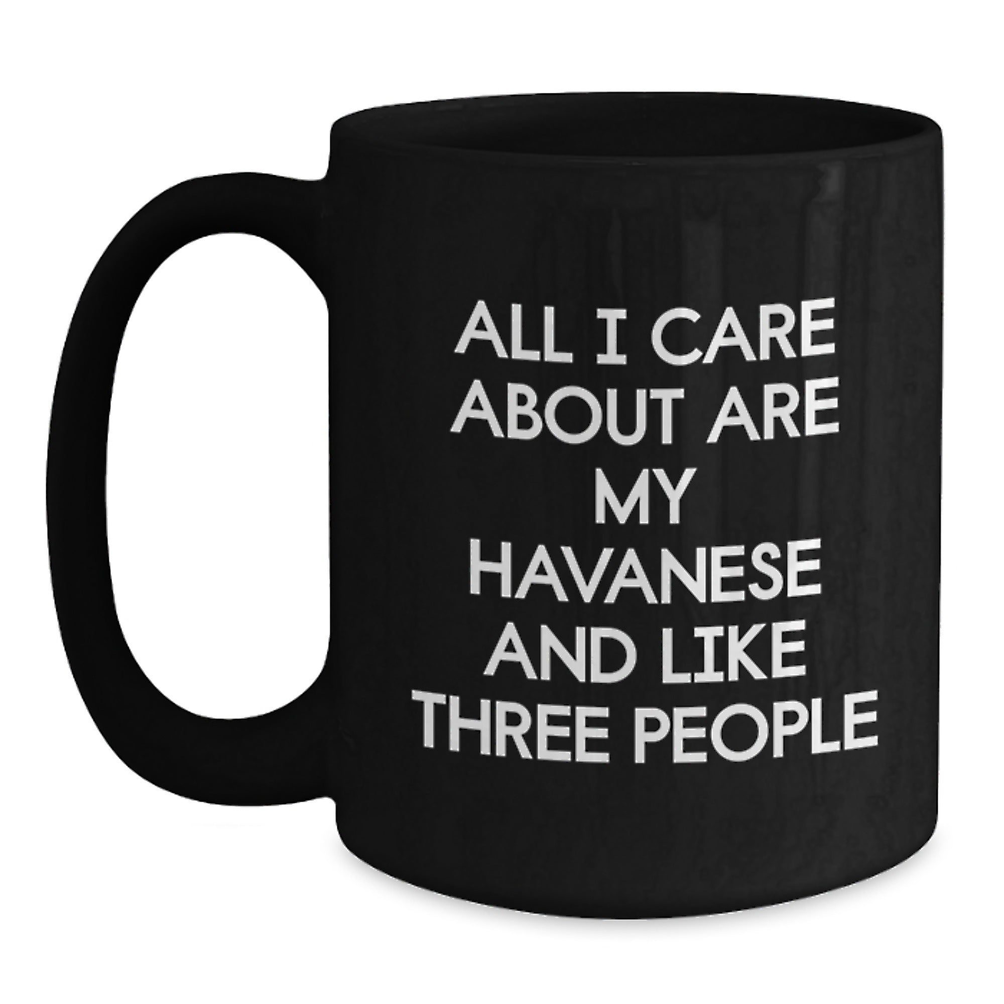 Funny Havanese Dog Gifts for Valentine's - Black Coffee Mug for Havanese Lover from Friends - Main