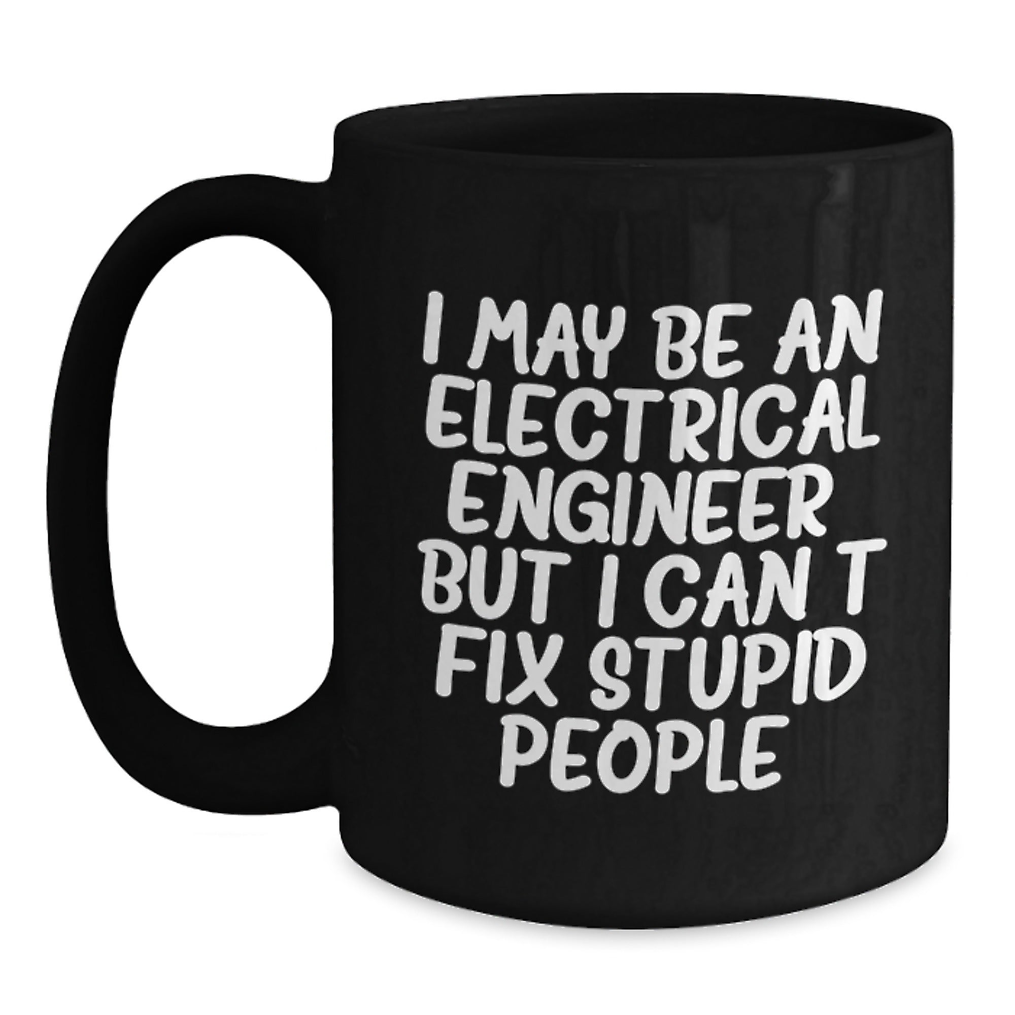 Funny Electrical Engineer Christmas Unique Gifts from Men to Electrical Engineer Friends Black Coffee Mug - Main