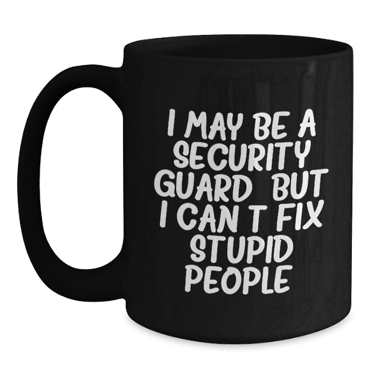 Funny Security Guard Black Coffee Mug Gifts from Men to Security Guard for Christmas - Main