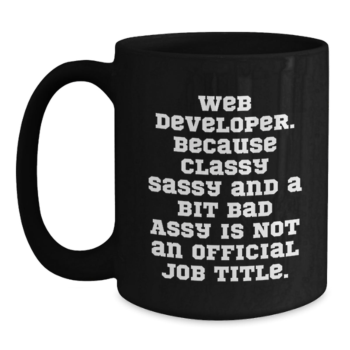 Funny Web Developer Gifts from Friends for Web Developers Black Coffee Mug, Christmas Unique Presents for Men Women - Main
