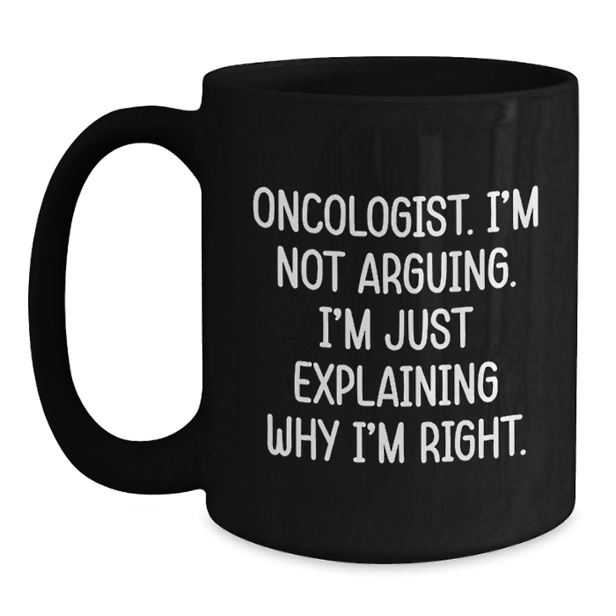 Funny Oncologist Gifts Black Coffee Mug for Christmas Unique Presents from Family Friends - Main